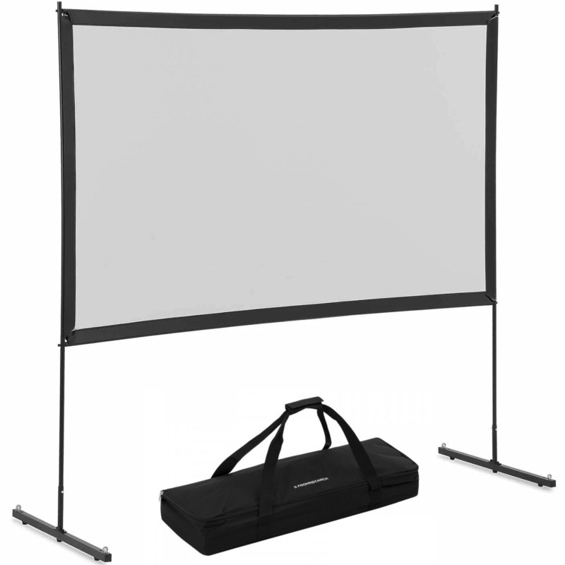 Nešiojamas grindų projekcinis ekranas 84'' 186 x 105 cm 16:9