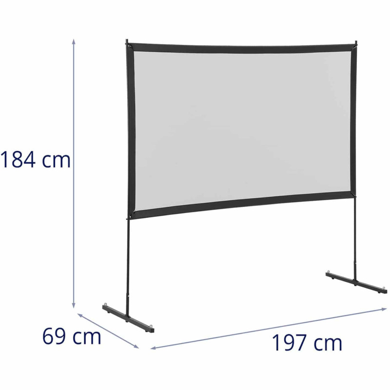 Nešiojamas grindų projekcinis ekranas 84'' 186 x 105 cm 16:9