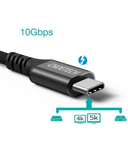C tipo USB laidas - USB greitas įkrovimas 100W 2m juodas C tipo USB laidas - USB greitas įkrovimas 100W 2m juodas