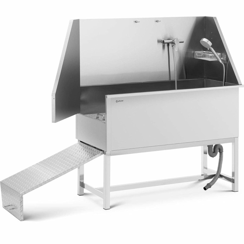 Vonia šunims ir gyvūnams plauti su rampa 122 x 56 x 142 cm