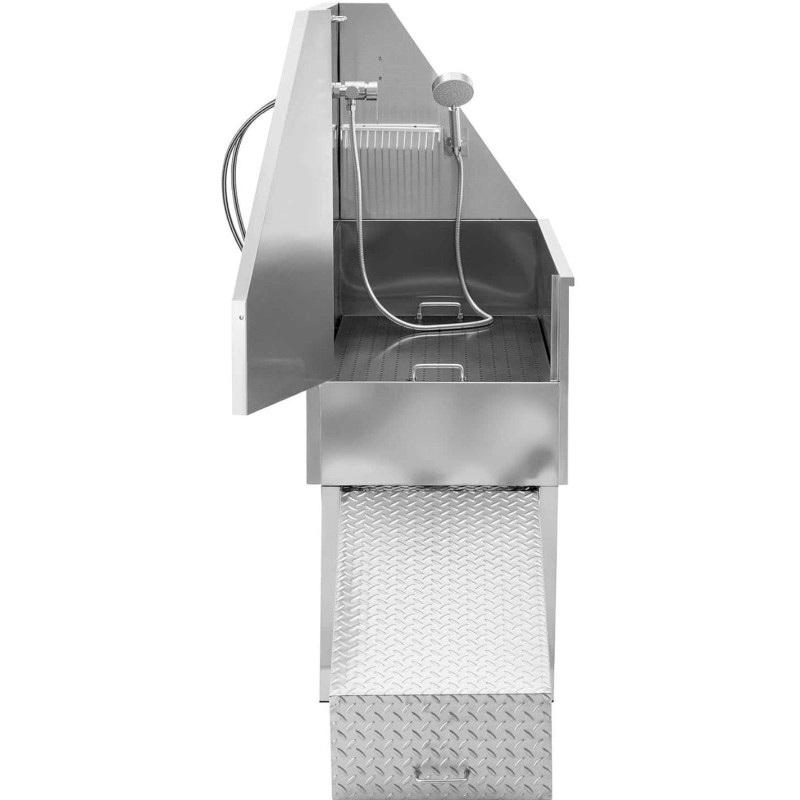 Vonia šunims ir gyvūnams plauti su rampa 122 x 56 x 142 cm