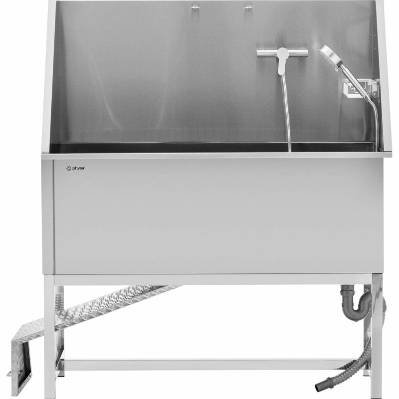 Vonia šunims ir gyvūnams plauti su rampa 122 x 56 x 142 cm