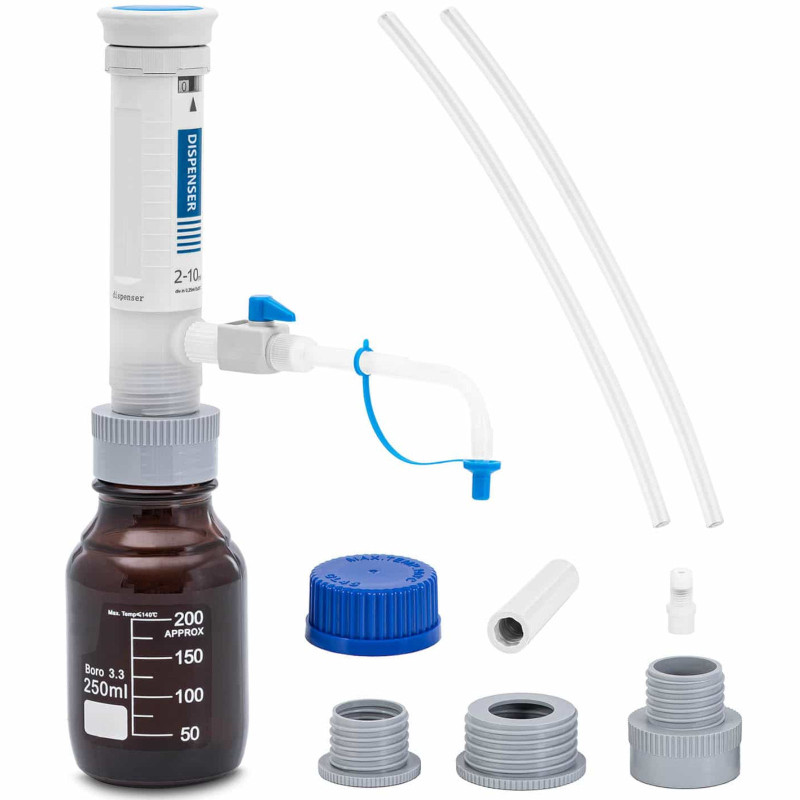 Laboratorinis buteliuko dozatorius be atbulinio vožtuvo 2-10 x 25 ml