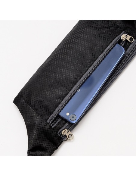 Juosmens maišelis su bėgimo diržu telefono dėklui su ausinių lizdu