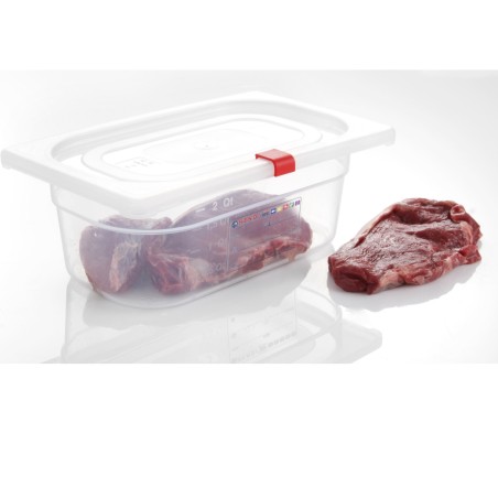 GN HACCP konteinerių spaustukai pagaminti iš polipropileno Raudona - Hendi 880661 GN HACCP konteinerių spaustukai pagaminti iš polipropileno Raudona - Hendi 880661