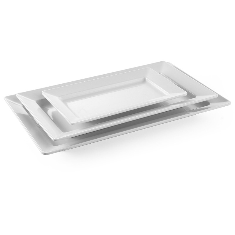 Stačiakampė melamino lėkštė 36x20,5 cm A 3,8 cm balta - Hendi 561508