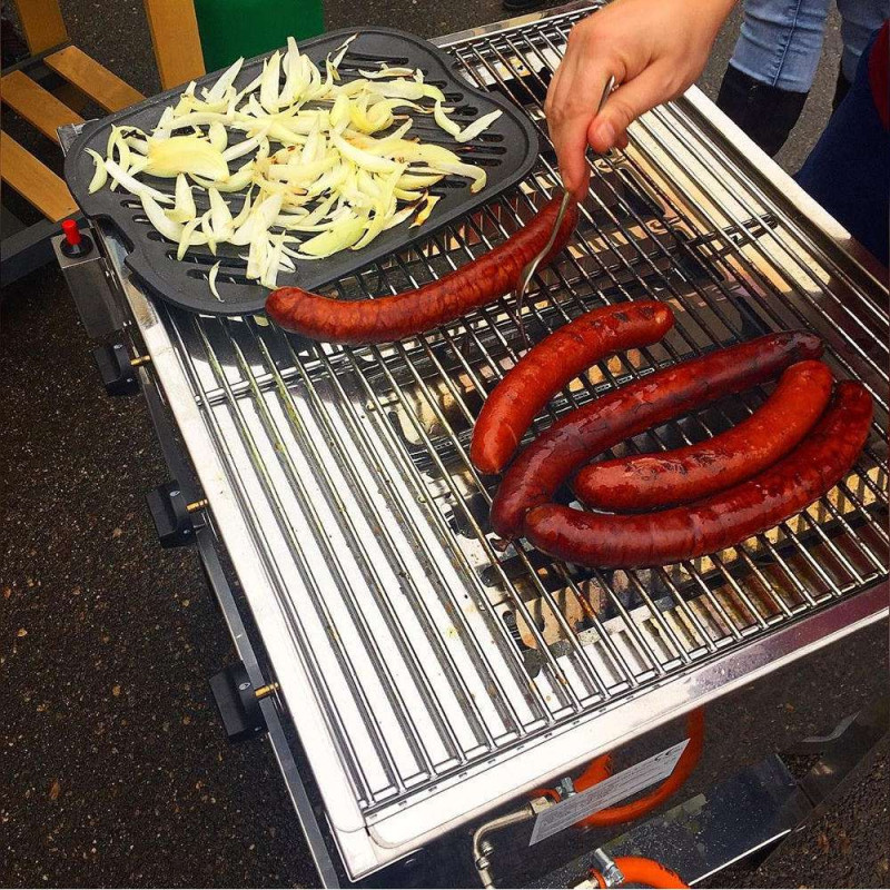 3 degiklių gastronominis dujinis grilis su grotelėmis RASCAL 10 kW