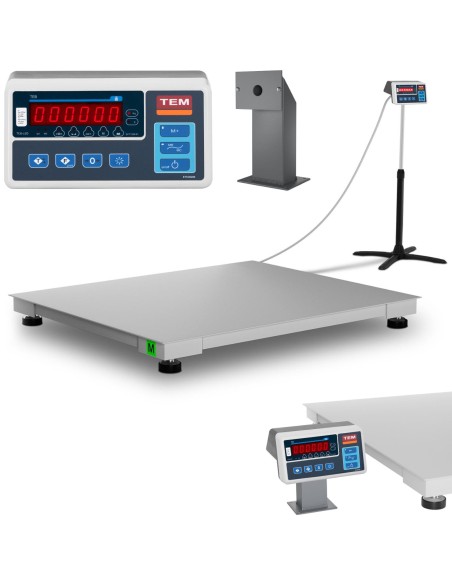Pramoninės platforminės svarstyklės su RS232 sąsaja 600 kg / 0,2 kg LED M LEGALIZACIJA Pramoninės platforminės svarstyklės su RS232 sąsaja 600 kg / 0,2 kg LED M LEGALIZACIJA