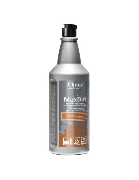 Koncentruotas preparatas sunkiai pašalinamiems nešvarumams CLINEX MaxDirt 1L Koncentruotas preparatas sunkiai pašalinamiems nešvarumams CLINEX MaxDirt 1L