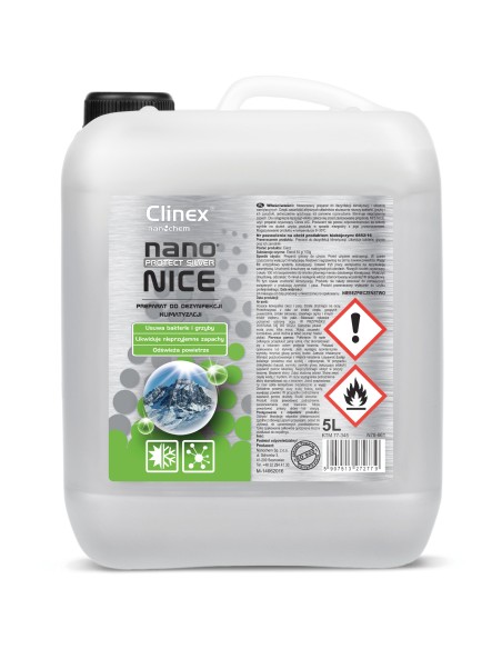 CLINEX Nano Protect Silver Nice 5L skysta dezinfekavimo priemonė oro kondicionavimui ir vėdinimui