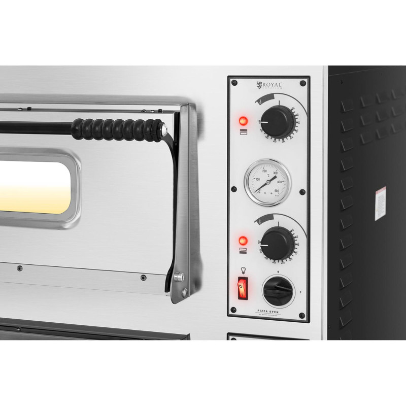 Profesionali dviejų kamerų elektrinė picų orkaitė 8 picos sk. 32cm 400V 9400W ITALIJA