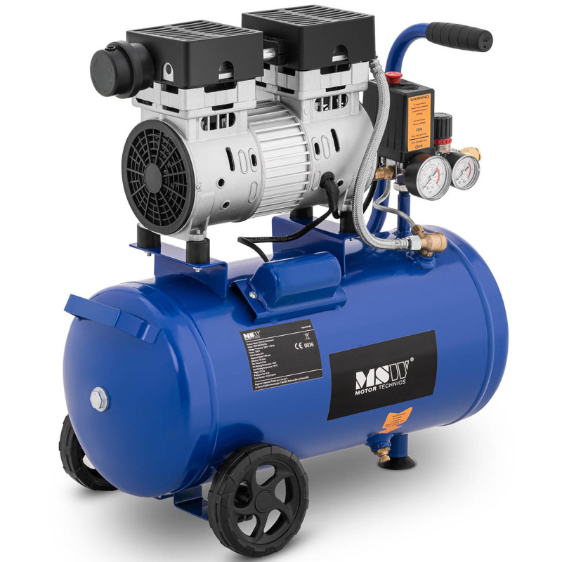 Kompresorius be alyvos mobilus oro kompresorius su manometru 6-8 barai 24 l/6,3 GAL 750 W
