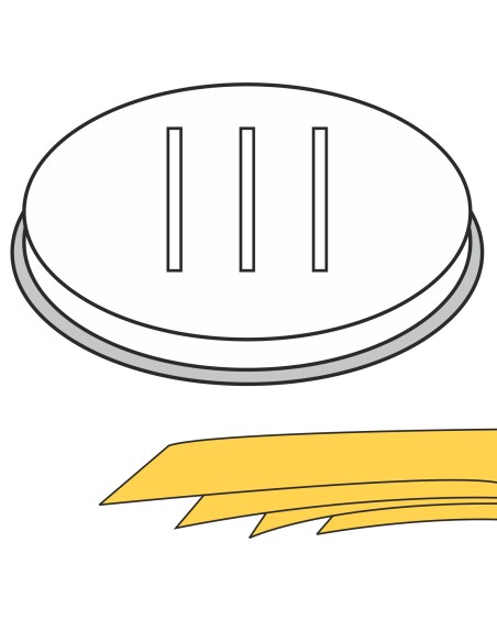 Makaronų gaminimo aparatas PAPPARDLE plačios juostelės 5 skylutės 16x1 mm MPF2.5/4 - Hendi 229385