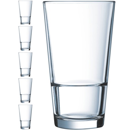 Aukštas stiklinis Arcoroc STACK UP 350 ml 6 vnt. rinkinys - Hendi H7763 Aukštas stiklinis Arcoroc STACK UP 350 ml 6 vnt. rinkinys - Hendi H7763