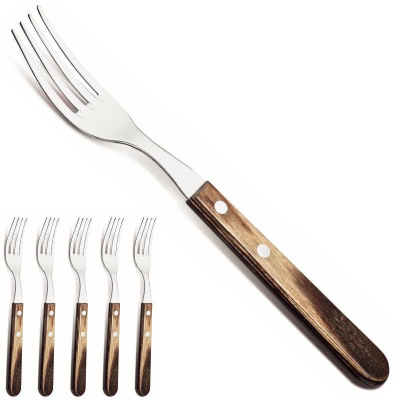 Churrasco GAUCHO kepsnių šakučių rinkinys 6 vnt. lizdinėje plokštelėje, ilgis 210 mm