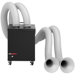 Lydmetalio dūmų siurblys su filtracija dviem stotims 410 m3/h 120 W