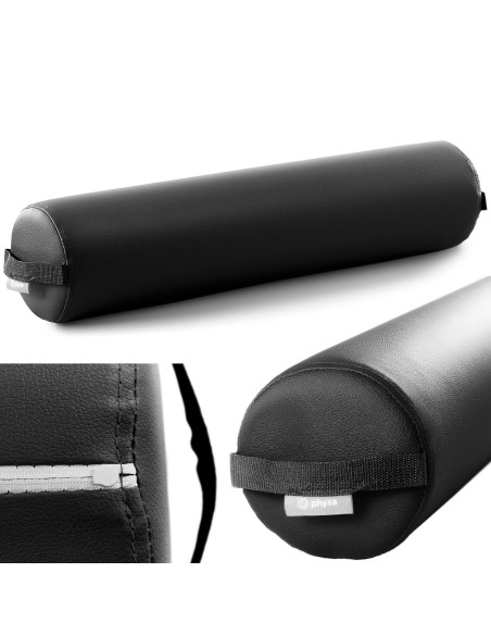 Reabilitacinis volelis mankštos masažui, plaunamas su rankena, 66 x 14 cm, juodas