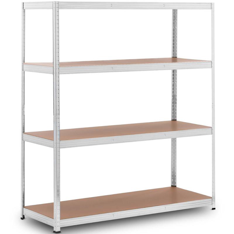 Metalinė laikymo lentyna 4 lentynos 600 kg 160 x 60 x 180 cm pilka