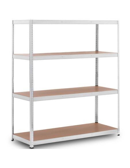 Metalinė laikymo lentyna 4 lentynos 600 kg 160 x 60 x 180 cm pilka Metalinė laikymo lentyna 4 lentynos 600 kg 160 x 60 x 180 cm pilka