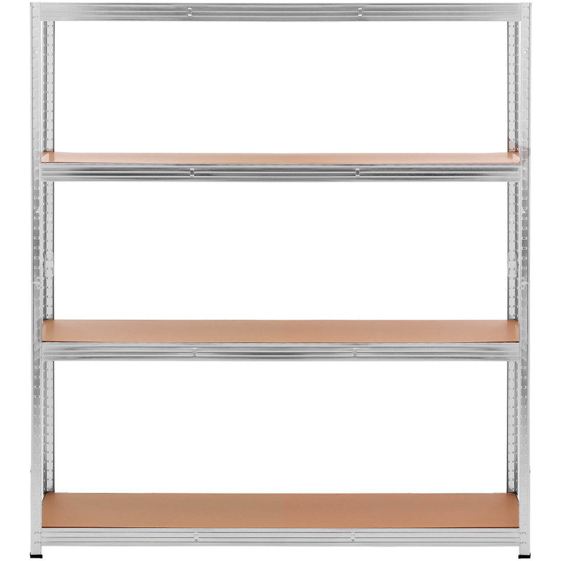 Metalinė laikymo lentyna 4 lentynos 600 kg 160 x 60 x 180 cm pilka