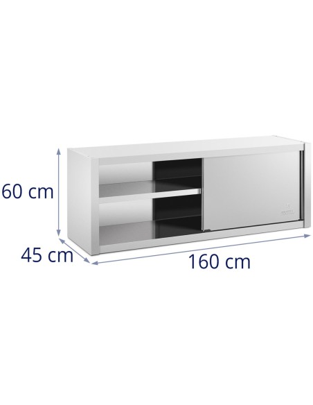 Gastronominė sieninė spinta su stumdomomis durimis PLIENAS 160 x 45 x 60 cm Gastronominė sieninė spinta su stumdomomis durimis PLIENAS 160 x 45 x 60 cm