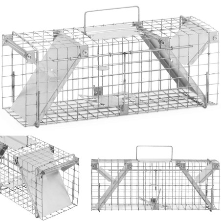 Gyvi gaudyklė kiaunėlėms, žiurkėms, graužikams, dvipusė 50 x 20 x 17 cm, akių dydis 25 x 25 mm Gyvi gaudyklė kiaunėlėms, žiurkėms, graužikams, dvipusė 50 x 20 x 17 cm, akių dydis 25 x 25 mm
