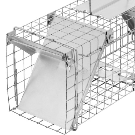 Gyvi gaudyklė kiaunėlėms, žiurkėms, graužikams, dvipusė 50 x 20 x 17 cm, akių dydis 25 x 25 mm Gyvi gaudyklė kiaunėlėms, žiurkėms, graužikams, dvipusė 50 x 20 x 17 cm, akių dydis 25 x 25 mm