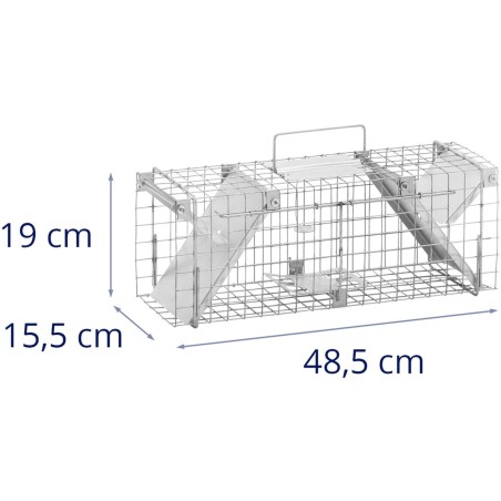 Gyvi gaudyklė kiaunėlėms, žiurkėms, graužikams, dvipusė 50 x 20 x 17 cm, akių dydis 25 x 25 mm Gyvi gaudyklė kiaunėlėms, žiurkėms, graužikams, dvipusė 50 x 20 x 17 cm, akių dydis 25 x 25 mm