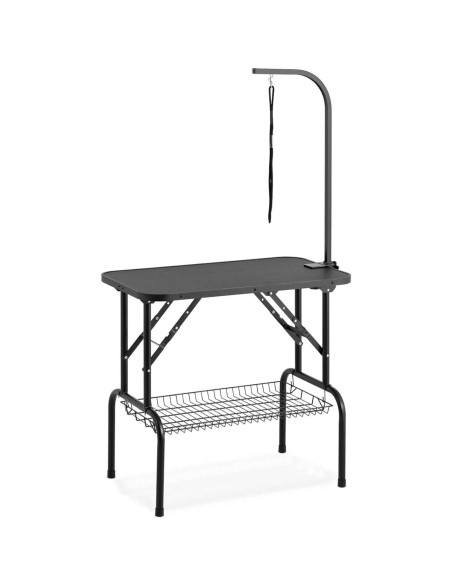 Sulankstomas kirpimo stalas šunų kirpimui su lentyna 70 kg 805 x 460 mm 1 pavadėlis