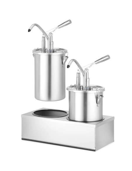 Padažų indelis su dozatoriumi ir pagrindu dvigubas Plienas 2 x 4,5 l - Hendi 558119 Padažų indelis su dozatoriumi ir pagrindu dvigubas Plienas 2 x 4,5 l - Hendi 558119