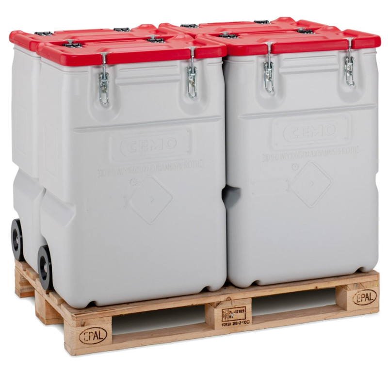 MOBIL BOX 170L pavojingų atliekų konteineris - raudonas