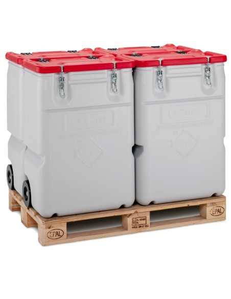 MOBIL BOX 170L pavojingų atliekų konteineris - raudonas MOBIL BOX 170L pavojingų atliekų konteineris - raudonas