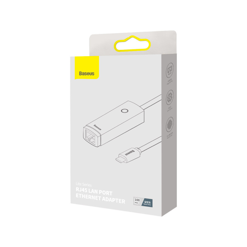 Išorinis tinklo adapteris LAN USB-C RJ45 100Mbps pilka