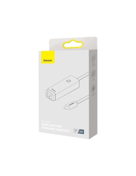 Išorinis tinklo adapteris LAN USB-C RJ45 100Mbps pilka Išorinis tinklo adapteris LAN USB-C RJ45 100Mbps pilka