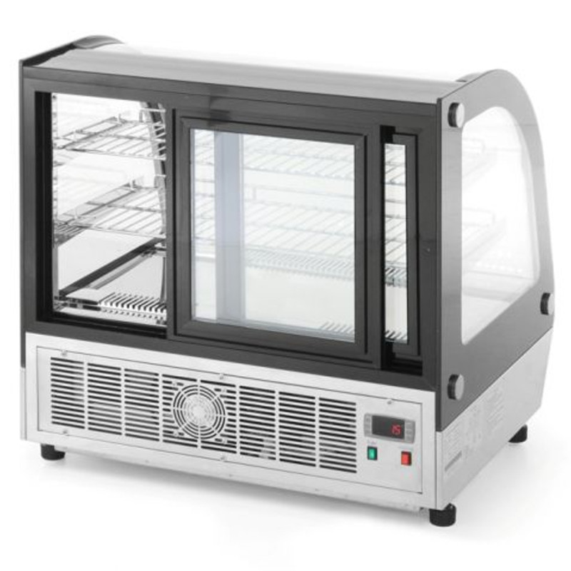 Šaldoma vitrina maisto vitrinai, konditerijos prekystalis 110L - Hendi 233207