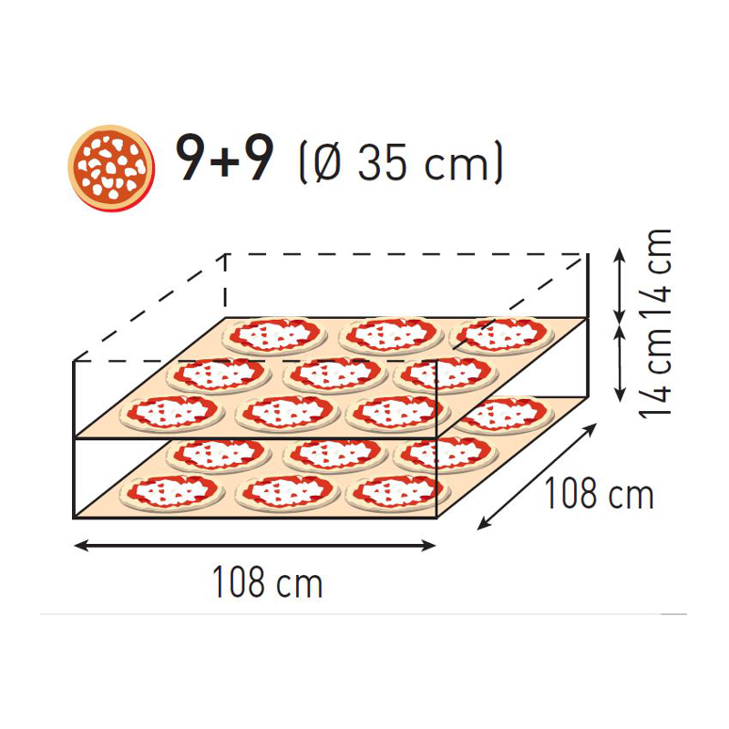Dviguba picos orkaitė Basic XL 99 18 picų 26400W - Hendi 227053