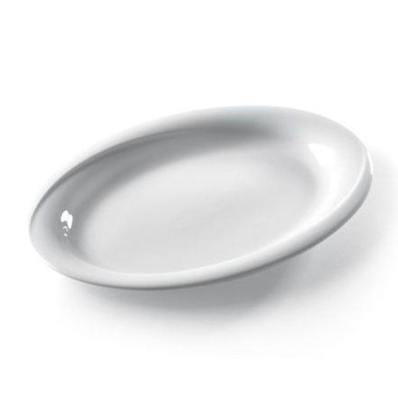 Ovalūs indai EXCLUSIV 290x230mm balto porceliano rinkinys iš 6 vnt - Hendi 309537