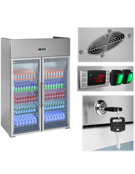 Šaldytuvas šaldytuvas dvigubo stiklo šaldymo spinta nuo -2 iki 8C 948L