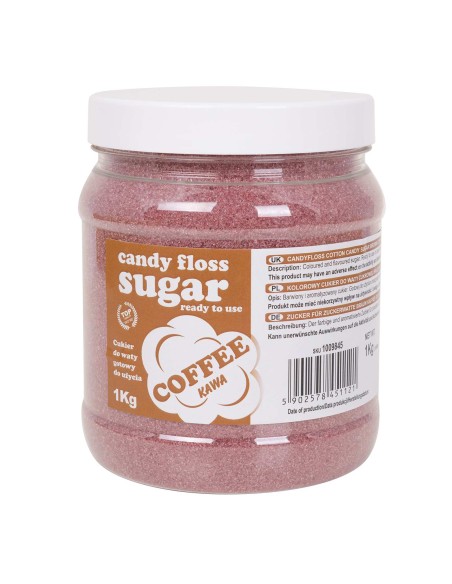 Spalvotas cukraus vatos rudos kavos skonio 1kg Spalvotas cukraus vatos rudos kavos skonio 1kg