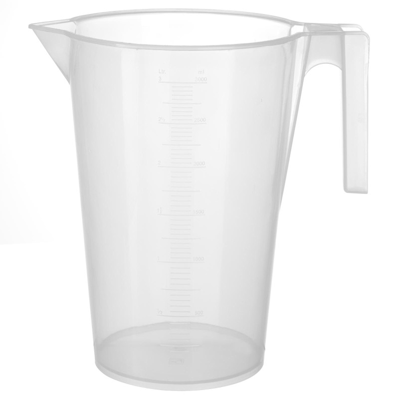 Virtuvinis matavimo ąsotis su matavimo puodeliu iš polipropileno, sukraunamas 3L - HENDI 567845