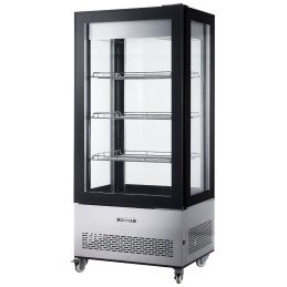 Šaldoma konditerijos vitrina ant ratukų 3 lentynos LED 550L