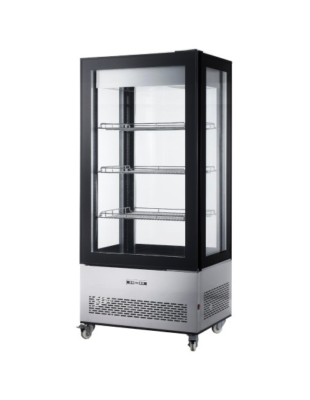 Šaldoma konditerijos vitrina ant ratukų 3 lentynos LED 550L