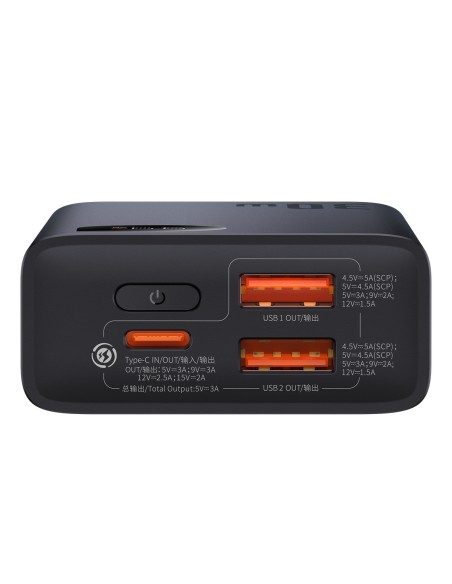 Adaman2 maitinimo blokas su ekranu 10000mAh 2xUSB USB-C Overseas Edition juodas