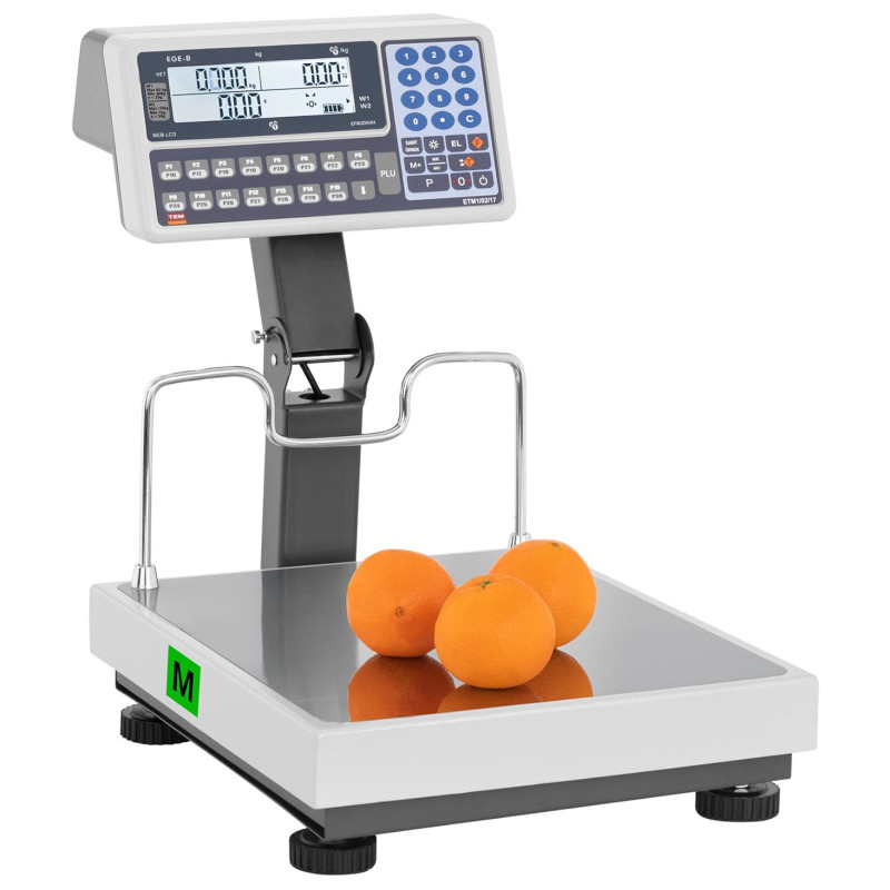 Komercinės svarstyklės 150 kg / 0,05 kg LCD M LEGALIZAVIMAS