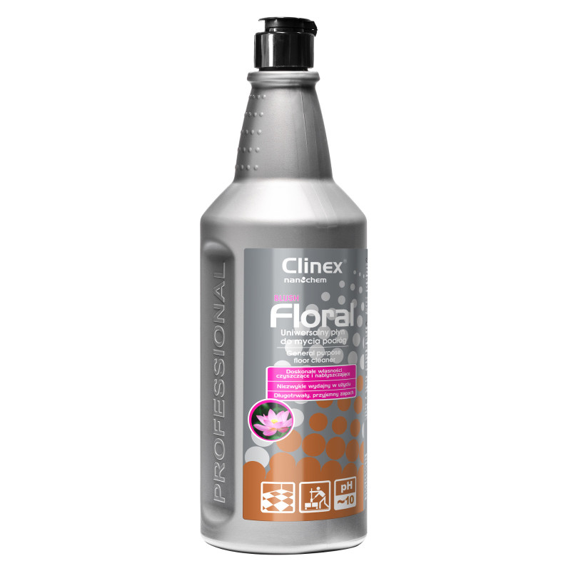 Grindų valiklis be dryžių, blizgesio, kvapo CLINEX Floral - Blush 1L