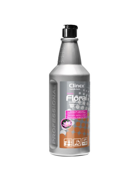 Grindų valiklis be dryžių, blizgesio, kvapo CLINEX Floral - Blush 1L Grindų valiklis be dryžių, blizgesio, kvapo CLINEX Floral - Blush 1L