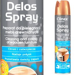 Baldų valiklis pašalina nešvarumus, dulkes, rankų pėdsakus ir blizgesį CLINEX Delos Spray 300ml