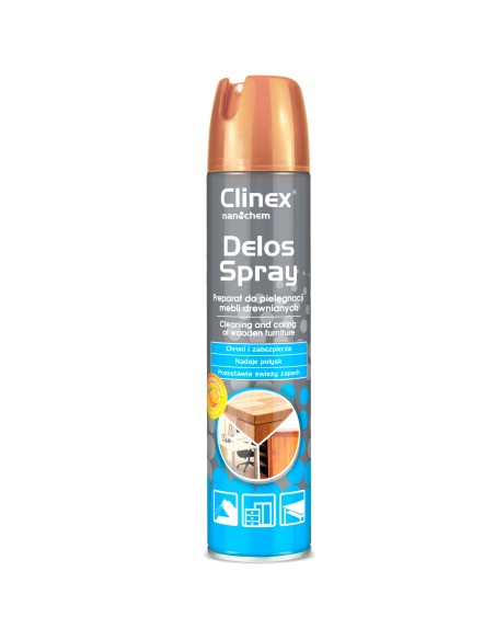 Baldų valiklis pašalina nešvarumus, dulkes, rankų pėdsakus ir blizgesį CLINEX Delos Spray 300ml Baldų valiklis pašalina nešvarumus, dulkes, rankų pėdsakus ir blizgesį CLINEX Delos Spray 300ml
