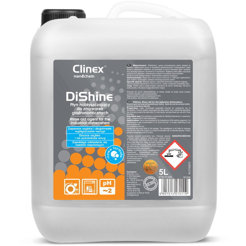 Skalavimo priemonė, skirta CLINEX DiShine 5L indaplovėms