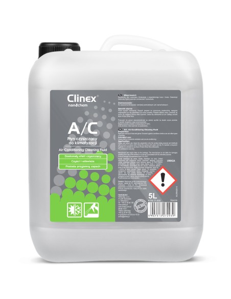 Skysta priemonė oro kondicionavimui ir ventiliacijai valyti CLINEX A/C 5L Skysta priemonė oro kondicionavimui ir ventiliacijai valyti CLINEX A/C 5L